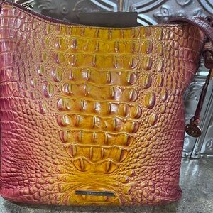 Brahmin orange & pink crossbody handbag. I do have the dust bag .
